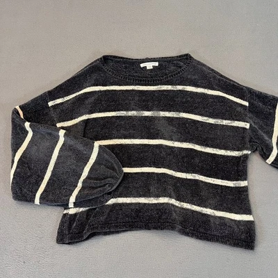 Suéter feminino listrado azul American Eagle Outfitters médio desleixado tamanho grande - Imagem 1 de 4