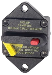 7080 285-Series Circuit Breaker, Panel Mount, 25A - Picture 1 of 3