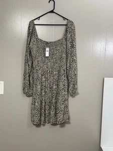 Vestido manga larga estampado leopardo American Eagle C44 - Imagen 1 de 10