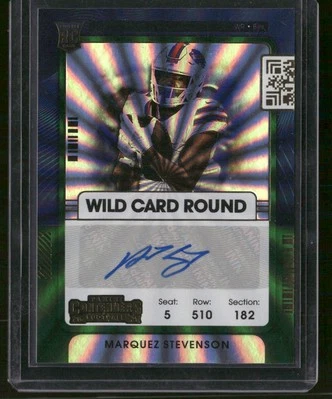 2021 Panini Contenders #238 Marquez Stevenson Rookie Ticket Wild Card Round - Image 1 of 2