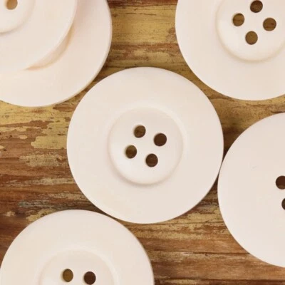 400Pcs Genuine White Buffalo Horn Button Winter Coat Fur Leather Sewing Crafts - Image 1 of 4