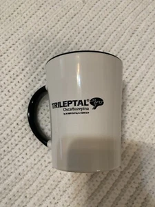 SALE White & Black Ceramic Coffee Mug, 4 inch, Pre-Owned - Picture 1 of 5