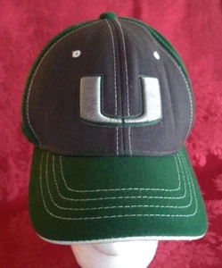 University of Miami Hurricanes Baseball Cap Hat Zephyr Sz 8 35% Wool Green NCAA - Picture 1 of 8