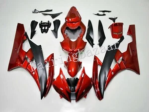 Fit for YZF 2006 2007 R6 Candy Red Black ABS Injection Mold Bodywork Fairing Kit - Photo 1/6
