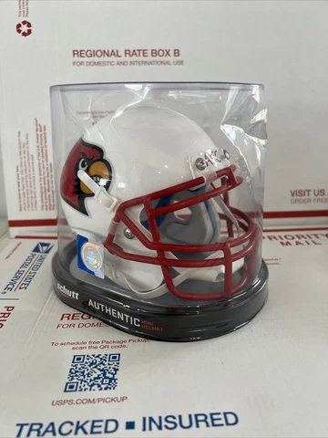 SCHUTT LOUISVILLE CARDINALS MINI FOOTBALL HELMET White Cover