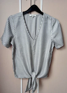 MADEWELL by J CREW Bluse zum Binden (Größe XS) marine/weiß (vollständige Beschreibung unten) - Bild 1 von 4