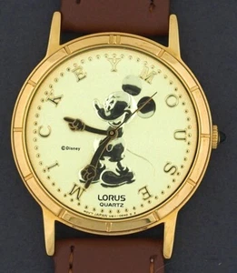 Lorus Quartz Mickey Mouse Gold Tone Dial w/ Original Box - Picture 1 of 3