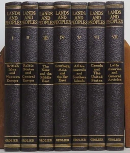 Lands & Peoples of the World, The Grolier Society, 7 Volume Set, 1960 Print EUC - Picture 1 of 22