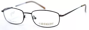 CARAVAGGIO KIRBY BRN Brown Rectangular Full Rim Eyeglasses Frames 52-18-140 - Picture 1 of 8