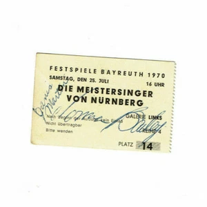 Autogramme auf Eintrittskarte Norman Bailey & Janis Martin Bayreuther Festspiele - Picture 1 of 2