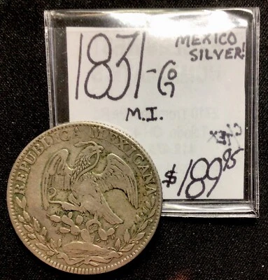Mexico - 1831 G M.I. Mexico Silver 8 Reales ENN Coins - Image 1 of 3