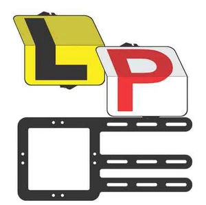 L and Red Provisional Driver "Rippa" Pack L and Red P Plate - Clip Plate - Picture 1 of 9