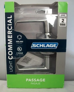 Schlage Light Commercial Passage Door Handle - Elan Lever - Satin Chrome - Picture 1 of 4