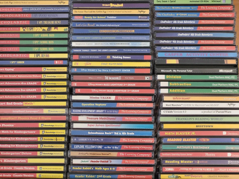 HUGE Lot Kids Educational PC GAMES -  Reading, Math, Puzzle, Adventure - U PICK - Image 1 of 1