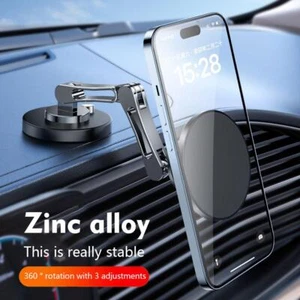 360° Rotating Metal Alloy Magnetic Suction Car Phone Holder Good Q3Z1 - Picture 1 of 13