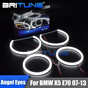 SMD Cotton Angel Eyes LED Halos Accessories For BMW X5 E70 Xenon Headlight DRL - Picture 1 of 11