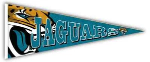 Banderín de equipo de madera Jacksonville Jaguars de Fan Creations 23" x 9" x .25 - Imagen 1 de 1