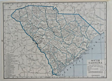 South Carolina    1931 Antique Map from the Literary Digest Atlas of the World