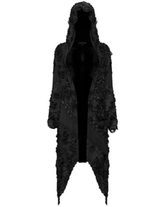 Punk Rave Womens Apocalyptic Wasteland Punk Shredded Cloak Hoodie - Picture 1 of 13