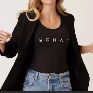 Body donna Month nero classico scollo a scoop taglia xl - Foto 1 di 9