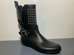 NEW BURBERRY Mid-Calf Rubber Studded Holloway Rain Boot EUR 36 US 5.5 - Picture 1 of 6