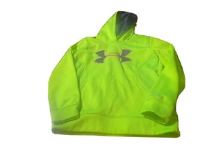 Under Armour Storm Girls Neon Yellow/Hot Pink Loose Fit Hoodie! Small - Picture 1 of 6