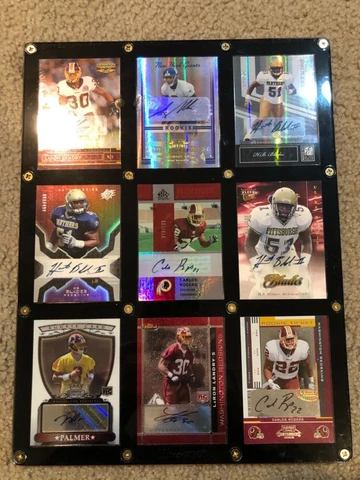Washington Redskins Collectible Plaque 9 NFL Football authentic Autograph Cards Cover