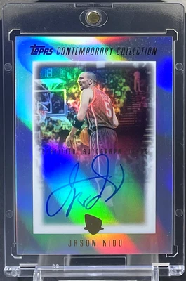 Jason Kidd 2003-04 Topps Contemporary Autograph /499 On Card Auto Refractor Nets - Image 1 of 2