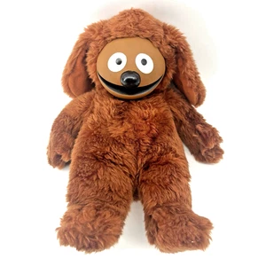 RARO peluche vintage Jim Henson's Rowlf the Dog Muppets con faccia in vinile 12" - Foto 1 di 6