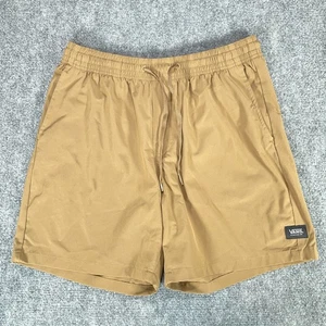 Pantalones Cortos Vans Para Hombre L Beige Atlético Vanphibian Cintura Elástica Cordón #AB639 - Imagen 1 de 9