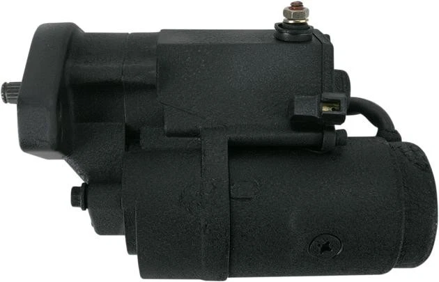 Terry Components 2.0kW Starter Motor Black Wrinkle #773594 Harley Davidson - Image 1 of 1