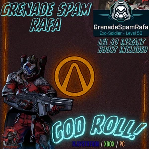 Borderlands 4 Grenade Spam Rafa Construye 34 Artículos God Rolled Gear PS5/Xbox/PC - Imagen 1 de 7