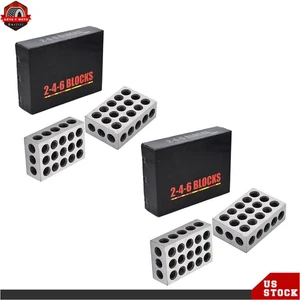 2 passende Paar 2-4-6 Blöcke 23 Löcher 0,0002 Zoll Maschinist Präzision 246 Vorrichtung Neu - Bild 1 von 10