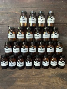 Vintage 1930’s Merck Pharmaceutical Apothecary Bottles - Set of 25 - Picture 1 of 19