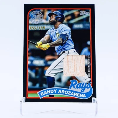 2024 Series 1 89 Topps  Randy Arozarena Relic Black /199 #89BR-RA - Image 1 of 2