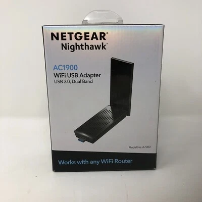 Netgear Nighthawk AC1900 2-Band USB 3.0 WiFi Adapter  A7000 - TESTED - Image 1 of 4