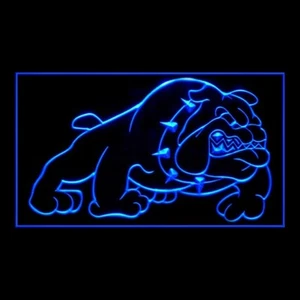210270 English Bulldog Beware Caution Man Cave Display LED Light Neon Sign - Imagen 1 de 1