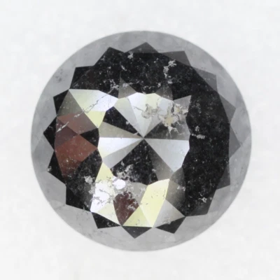 13.05 Ct Natural Loose Black Color Round Rose Cut Beautiful Engagement Diamond - Image 1 of 4