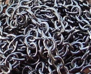 All Scales BLACK Metal Hobby Chain for LGB, USA, Loads, Cranes,By The Foot 1/16 - Picture 1 of 1
