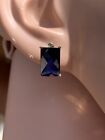 9ct Gold Sapphire And Diamond Vintage Fine Earrings ￼3.9 Grams 375