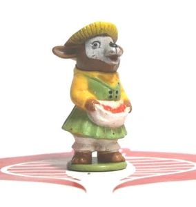 Richard Scarry Figurine Mrs. Goat 1976 Playskool Puzzletown - Picture 1 of 2