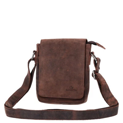 The Skandinavian Brand Leder Umhängetasche Hunter mixed