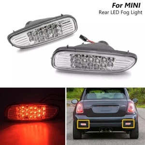 For 06-15 Mini Cooper JCW R56 R57 R58 R59 Coupe Clear Bumper Red LED Fog Light - Picture 1 of 8