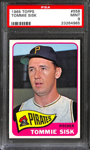 1965 TOPPS #558 TOMMIE SISK PSA 9 23264965