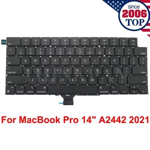 New Keyboard US Replacement Layout For MacBook Pro 14" M1 A2442 2021 - Picture 1 of 5