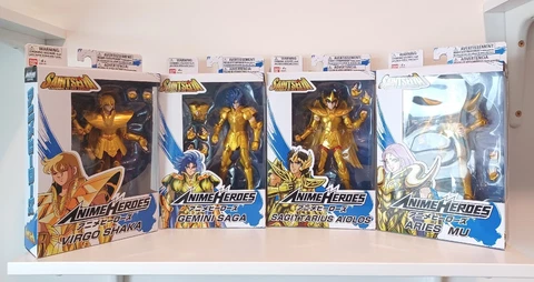 Bandai Anime Heroes "Knights of the Zodiac (Saint Seiya)". 4 FIGURES SET (NEW) Cover