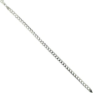 Panzerkette Armband 14 Karat Weißgold - Bild 1 von 4