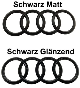 Audi Q7 4L Ringe Schwarz Glanz Matt Hinten Emblem Quattro S-Line V6 V8 V12 TDI - Bild 1 von 3