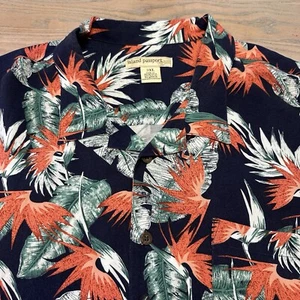 Island Passport Hawaiian Shirt Bird Of Paradise Mens 3XL Short Sleeve Colorful - Picture 1 of 14