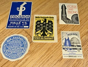 Lote de 5 estampillas diferentes de carteles/cenicienta alemanas de 1931 #1 - Imagen 1 de 11